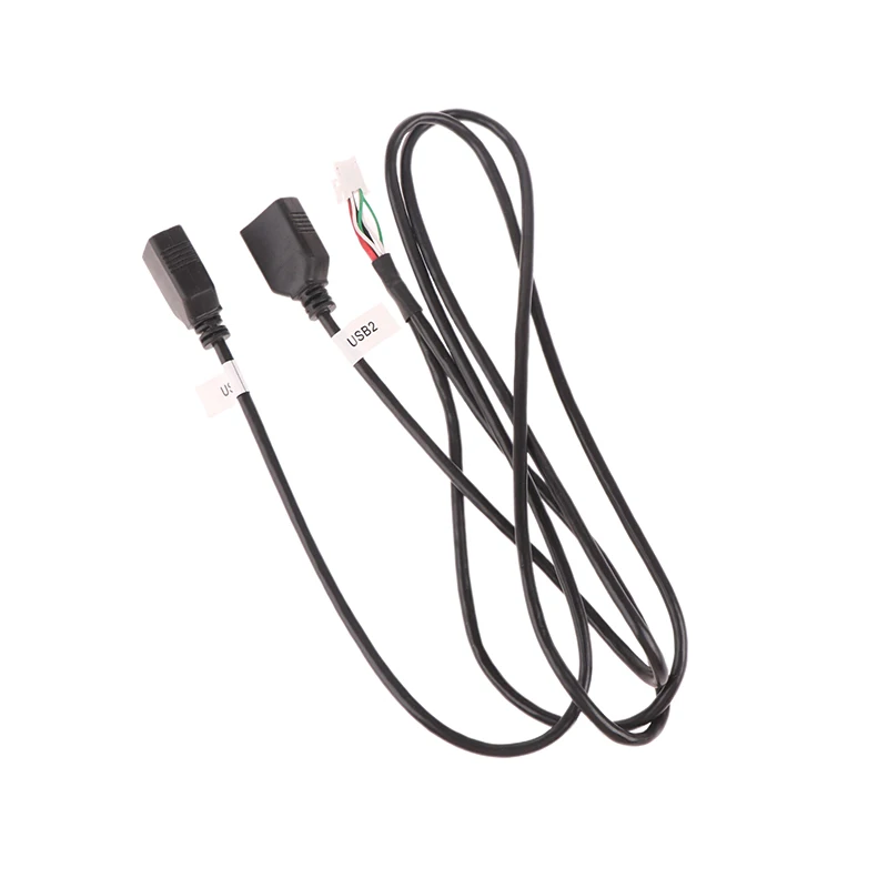 1pcs Car Multimedia Player Wire Harness Plug Connector 6 Pin Dual USB Interface Cable Adapter For Android Radio Navigation