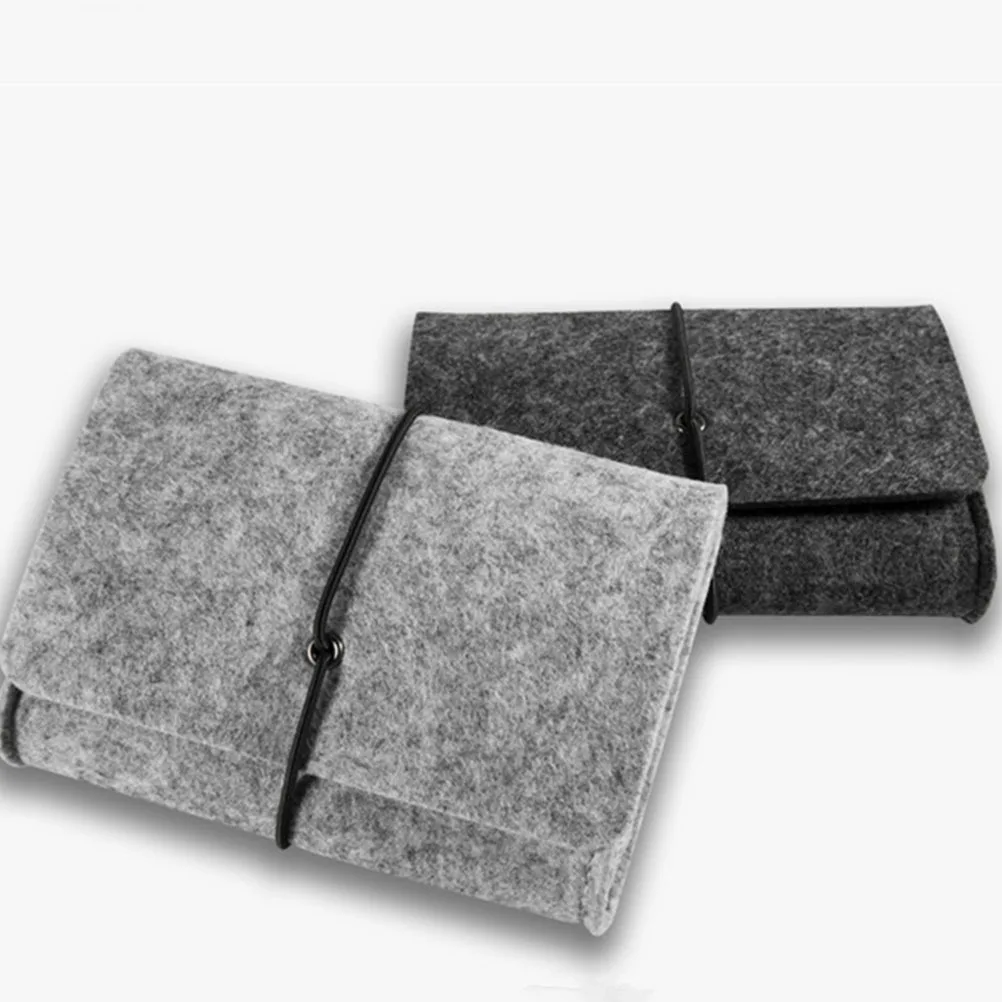 

2Pcs Felt Storage Bag Premium Durable Comfortable Organizer for Dorm Room Sofa Chair Data Cable Phone Accessories