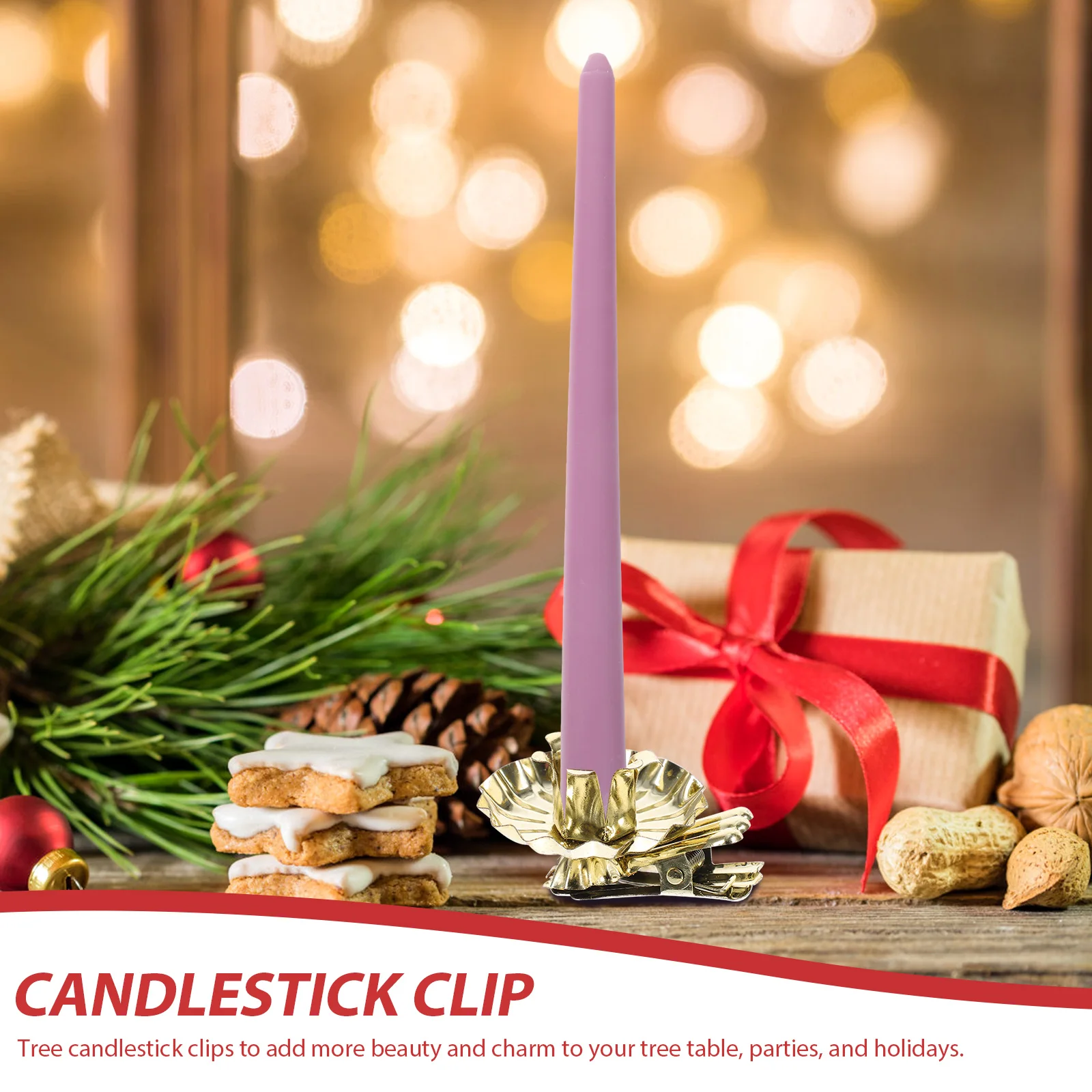 

20pcs Golden Holder Clip Desktop Metal Candlestick For Home Decor Party Wedding Anniversary Tabletop Stand