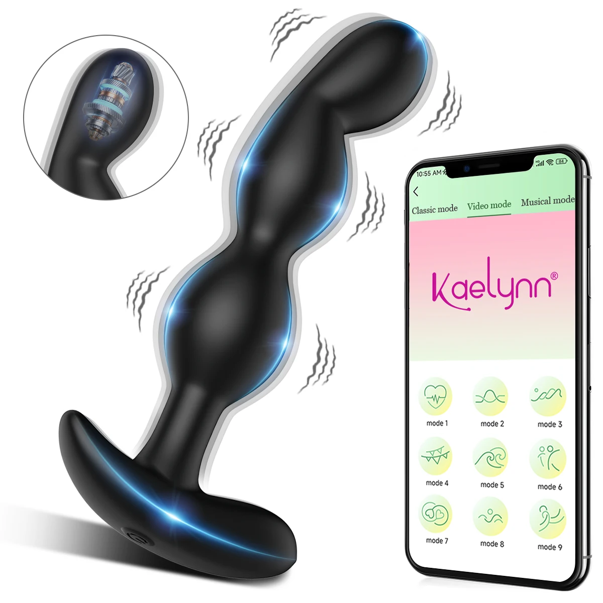 APP Bluetooth Anal Plug Vibrator for Men Prostate Massager Wireless Remote Butt Plug Vibrating Adult Sex Toys for Women Male Gay