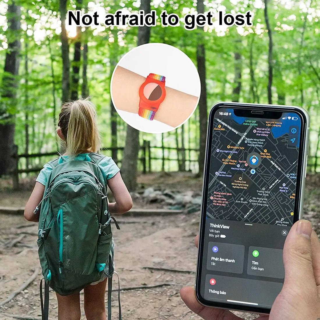 Kinder armband kompatibel mit Schutzhülle für Air Tag GPS Tracker Halter mit Nylon Armband b