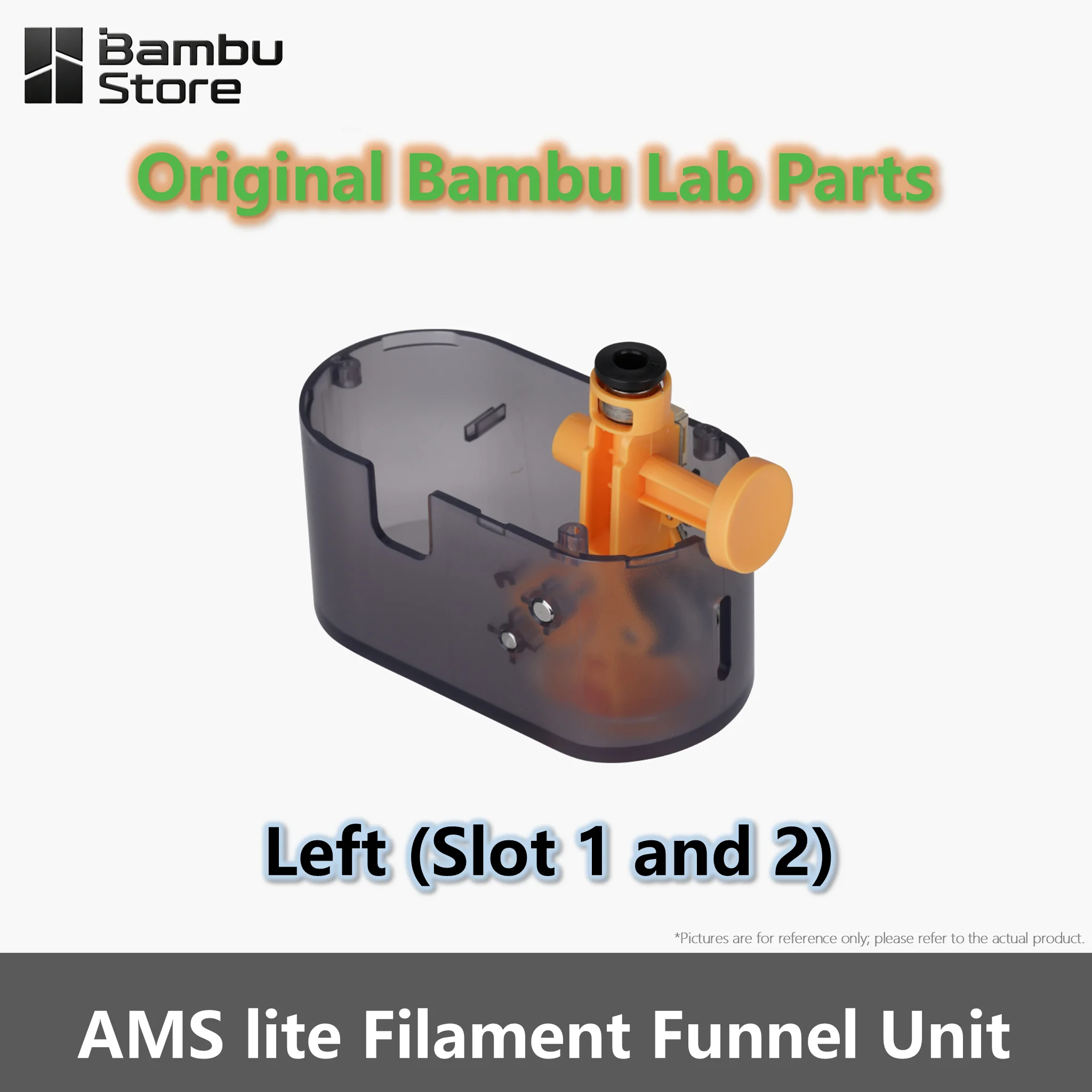 Bambu Lab AMS Lite Filament Funnel Unit (Left/Right) with Detection Sensor for A1/A1 Mini 3D Printer. Includes Feeder Slots 1-2