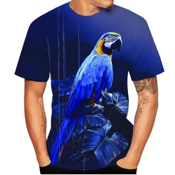 Summer Parrot T-Shirts Animal Birds 3D Print Streetwear Men Women Casual Fashion Oversized O-Neck T Shirt Male Tees Tops Clothes