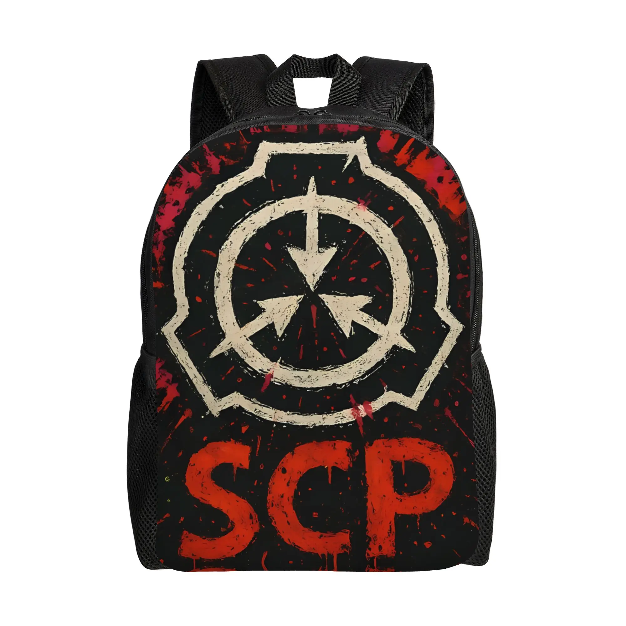Punk Style SCP Foundation Schoolbag Daily mochila Large Capacity Cool Horror Aesthetic Backpack For Teens