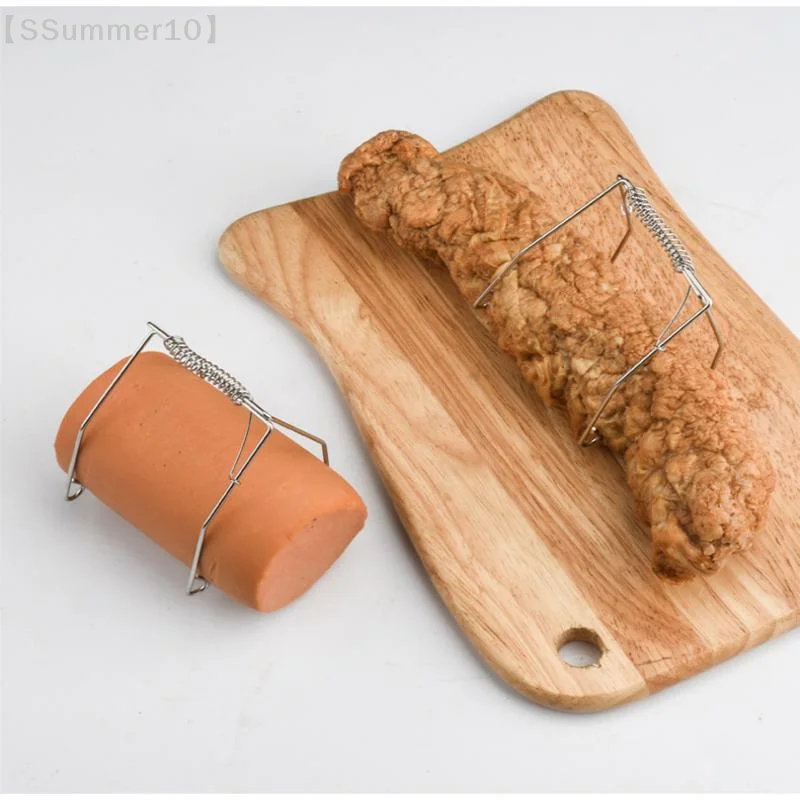【SSummer10】5PcsHeavy-Duty Stainless Steel Cabbage Clamp-Reusable Multi-Grip Leafy Vegetable Cooking Tool with Serrated Edges【SS】