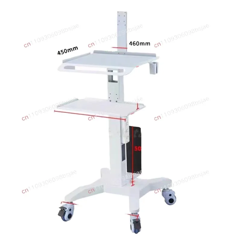 Metal medical cart with shelves, mobile care oral scanning cart, dental oral scanning cart
