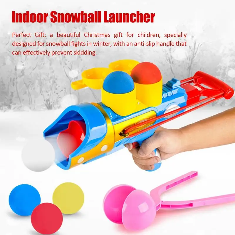 Pistole a sfera da neve all'aperto SnowballBlaster invernale bambini Snow Play Toys Snow Ball Maker Tool Soft Ball Launcher giocattoli per bambini