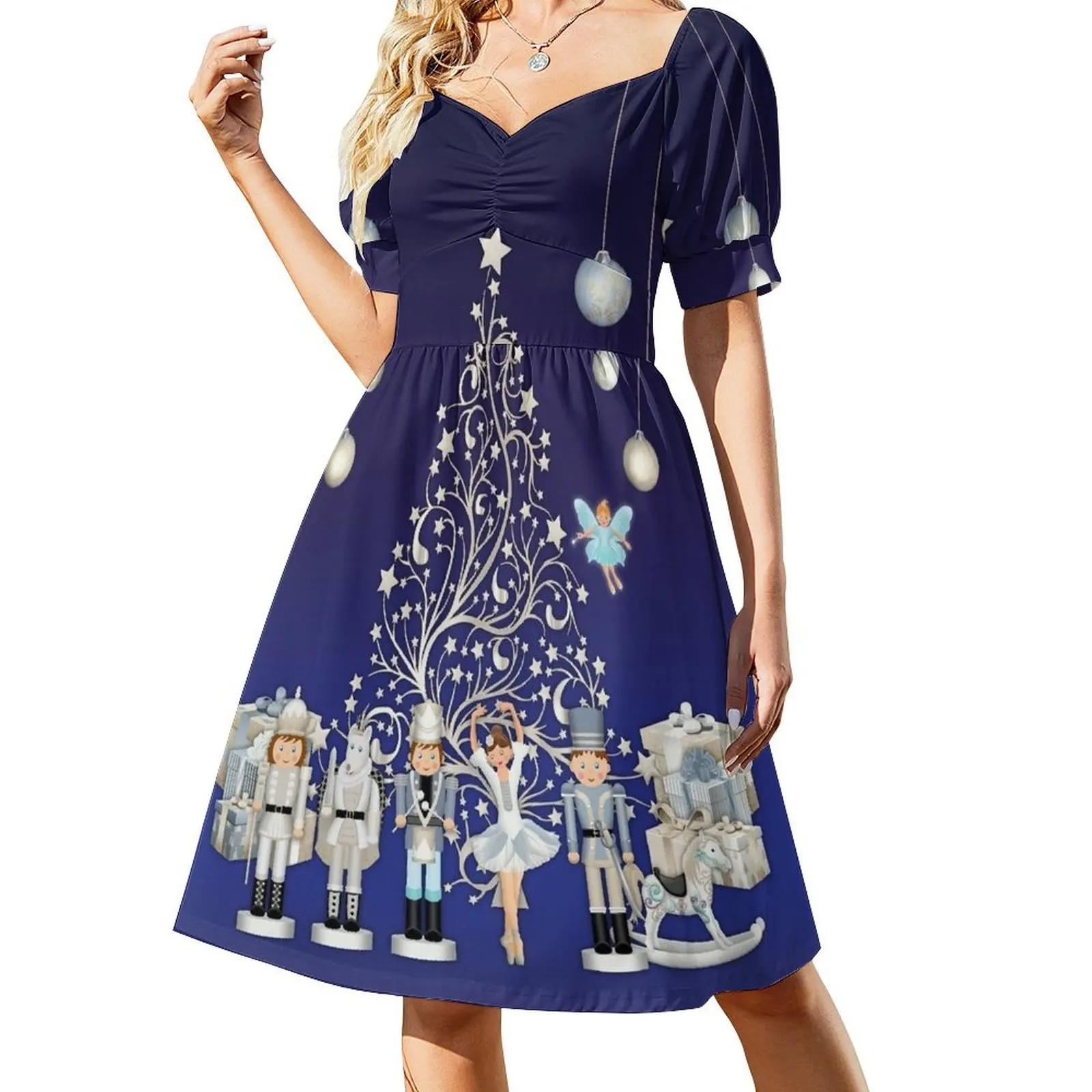 

Nutcracker Christmas Special - The Nutcracker Ballet Scene - Nutcracker Story on Christmas eve Short Sleeved Dress