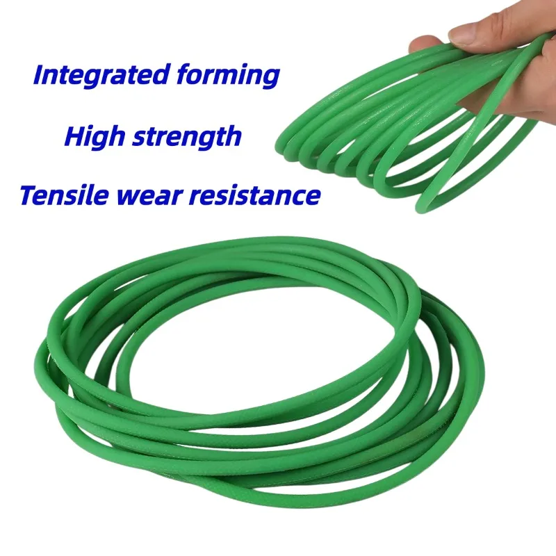1PCS Green PU Round Belt Seamless Polyurethane Ring Belt Splicing Drive Transmission Belt Diameter 4/5/6/8/10mm L182-1040mm