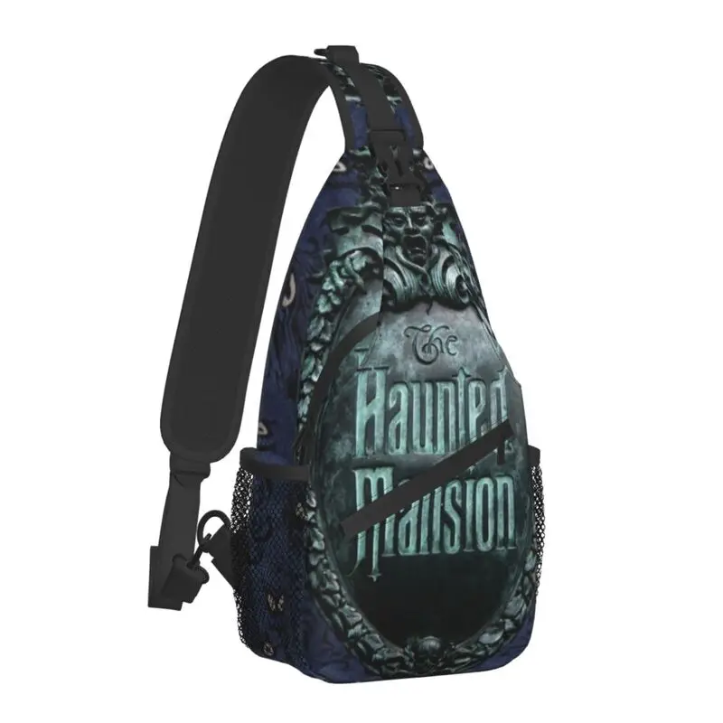 ที่กำหนดเอง Haunted Mansion ป้ายกระเป๋าสะพายผู้ชายแฟชั่นไหล่ Crossbody กระเป๋าเป้สะพายหลังเดินทางเดินป่า Daypack