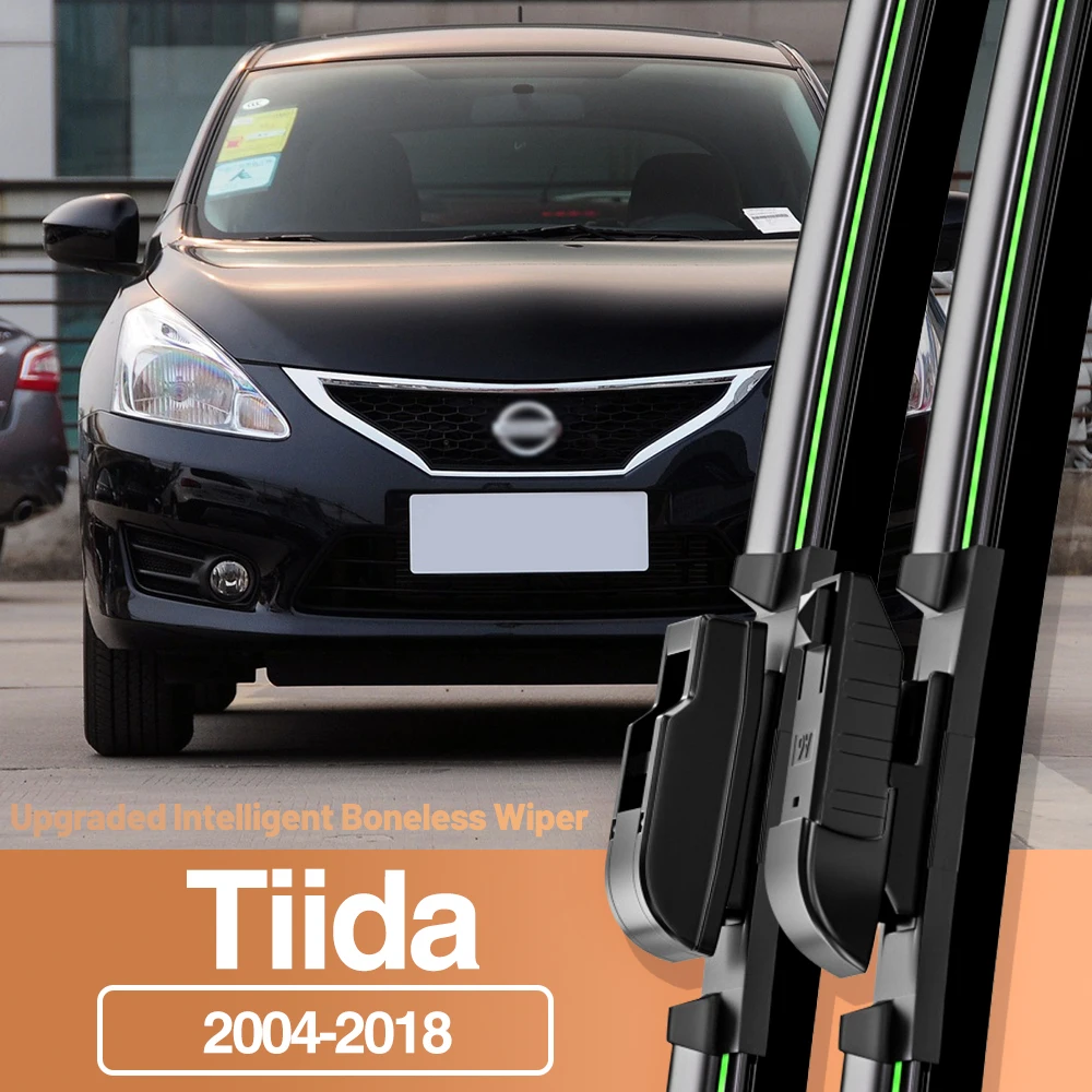 

2pcs For Nissan Tiida C11 C12 C13 2004-2018 Front Windshield Wiper Blades Windscreen Window Accessories 2005 2012 2014 2015 2017