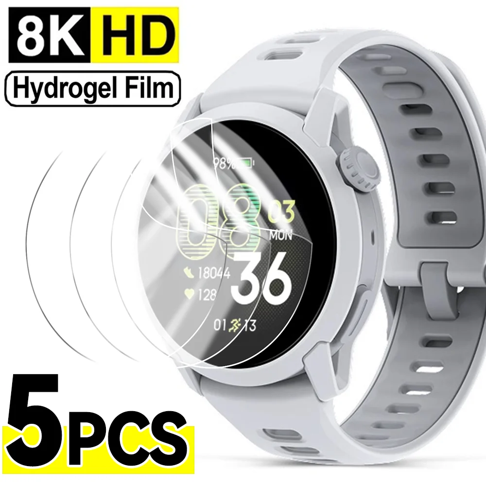 5-1pcs for Gaochi COROS PACE 4 Hydrogel Film Screen Protector HD Soft Watch Protective Films for Gaochi COROS PACE 4 Not Glass
