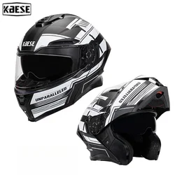 Personalised Design Full Face Motorcycle Helmet Dual Lens Flip Up Helmets Motocross Racing Modular Cascos Para Moto Men Women