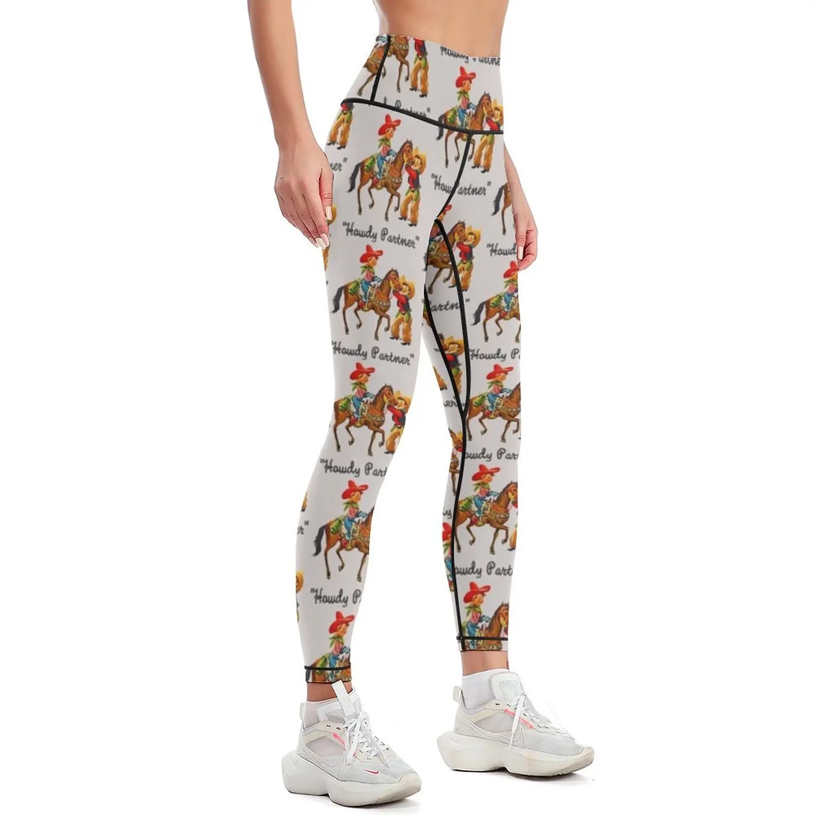 Howdy Partner Cowboy Leggings Pants sport legging gym Womens Leggings