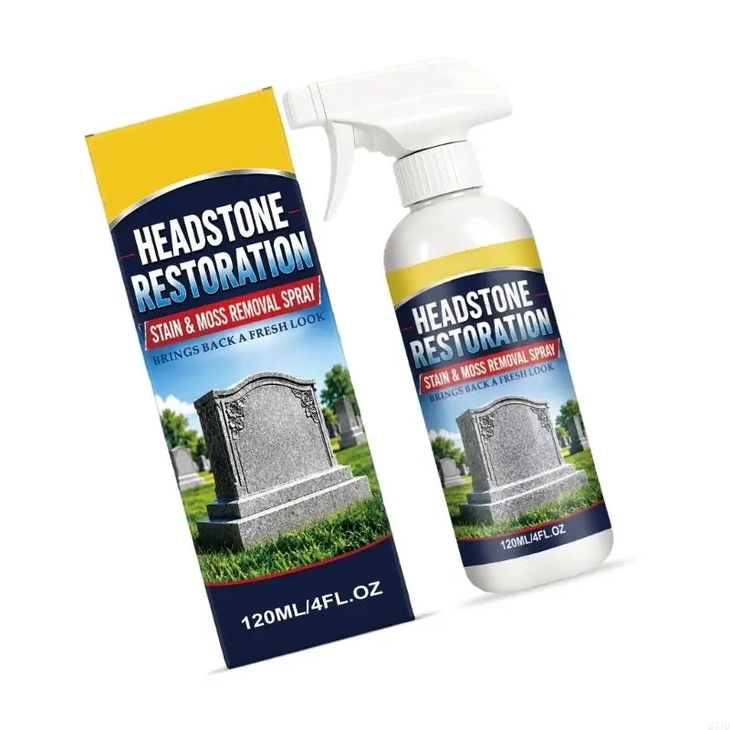 Stone Cleaner Liquid Direct Apply Bottle for Grave Marker Care, Stain Cleaning and Outdoor Cleaning During Cemetery Visits 37JD