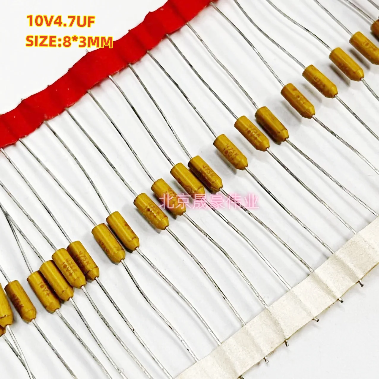 5 Buah Kapasitor Tantalum Aksial T32 6.3V4.7UF 10V4.7UF 15V 20V4.7UF 25V475K 4.7UF 35V 50V4.7UF Kapasitor Tantalum Padat Aksial