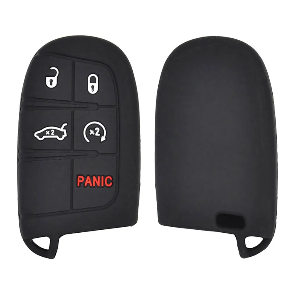 Apktnka Pasuje do Jeep Cherokee Dodge Journey Dart Durango Charger Chrysler 300c Fiat Freemont Remote Fob Case Silicone Key Cover