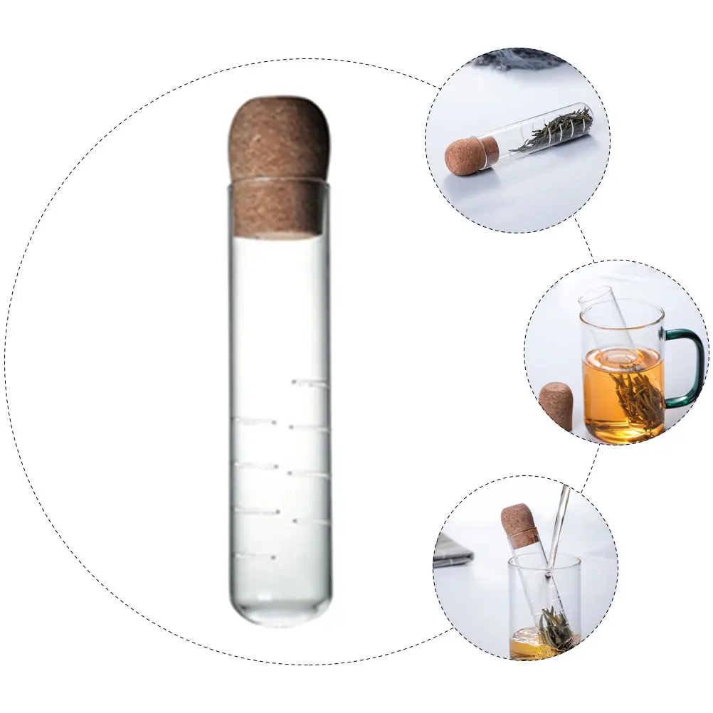 

Tea Brewing Filter Glass Infuser Test Tube Reusable Strainer High Borosilicate Loose Leaf