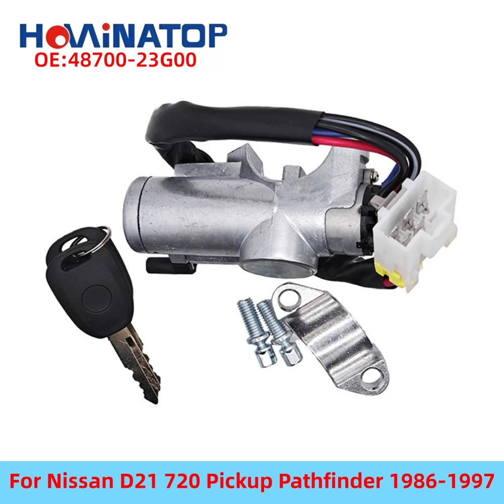 

HOWINATOP 48700-23G00 Ignition Switch With Key For Nissan D21 720 Pickup Pathfinder 1986-1997 High Quality OEM Replacement