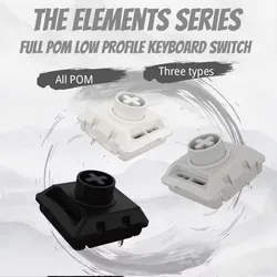Kailh Low Profile Switch Customized Full POM The Elenments Series White Rain Black Cloud Hide Mountain Switch