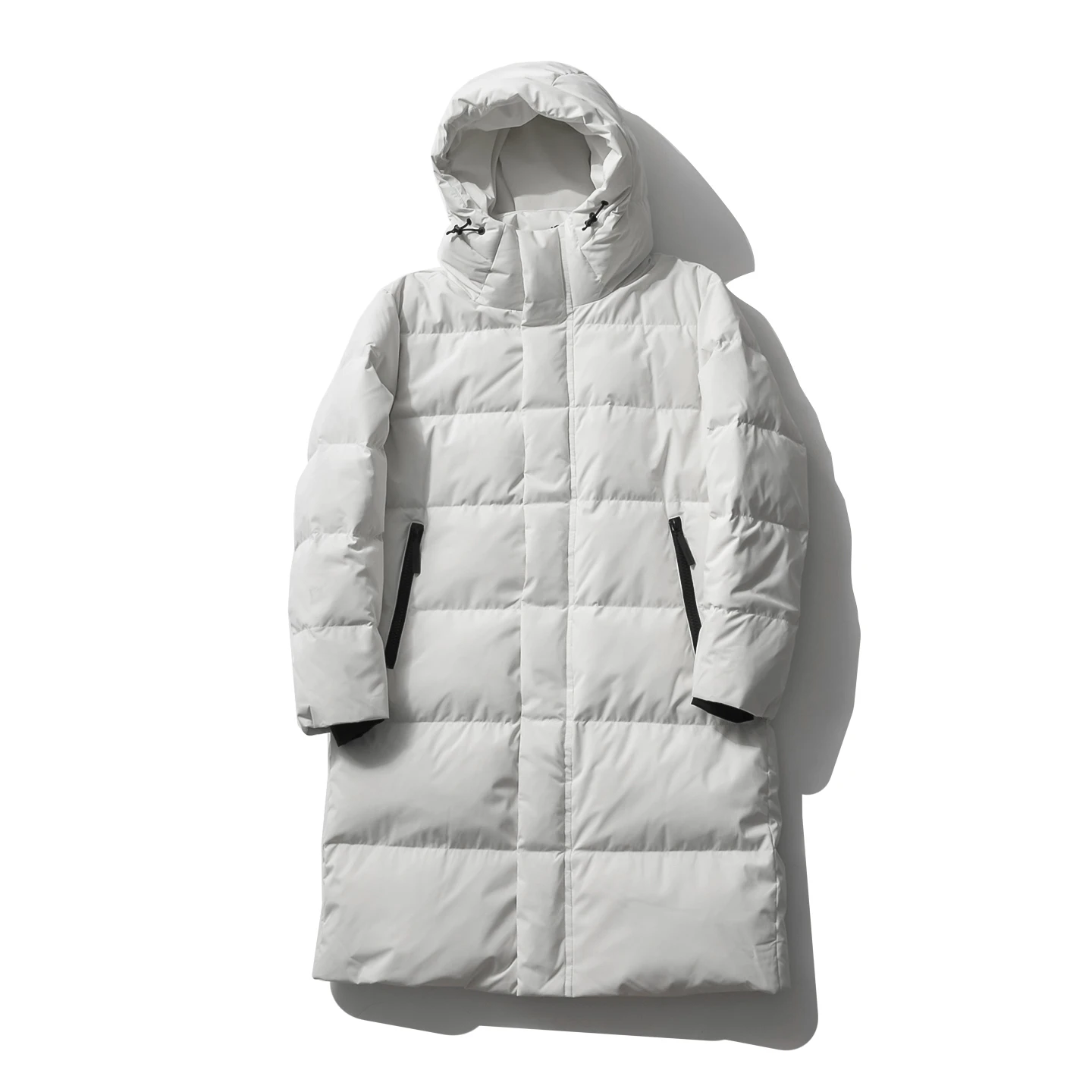 Hot Sale Hooded Long Knee Length White Duck Down Jacket Men Women Winter Warm Oversized Couple Parka for Traveling JK-133