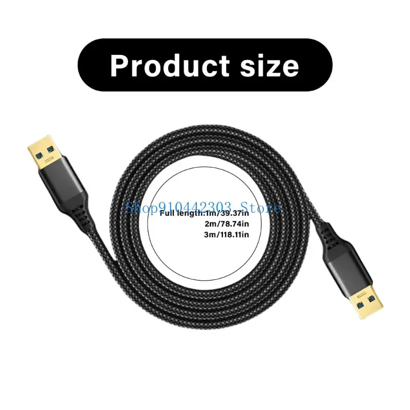 L4MD USB 3.0-Stecker auf Stecker, geflochtenes Kabel, schnelle Datenübertragung mit 5 Gbit/s für Drucker – Detail 6