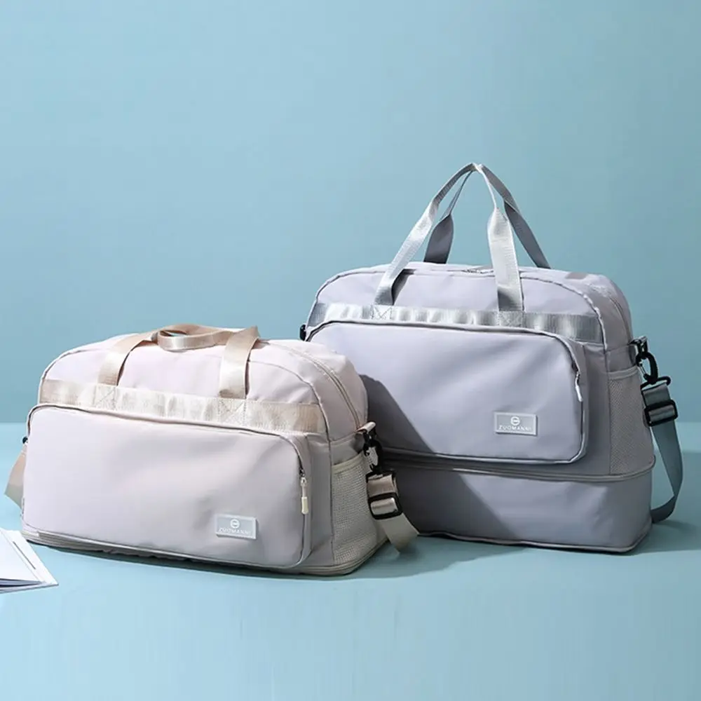 توسيع حقيبة السفر القماش الخشن سعة كبيرة Crossbody حقيبة أمتعة السفر فصل جاف رطب دائم المرأة اللياقة البدنية حقيبة يد