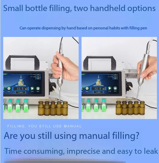 Automatic Quantitative Liquid Filling Machine Peristaltic Pump Dispenser For Essential Oil Perfume Lab Small Bottle Liquid
