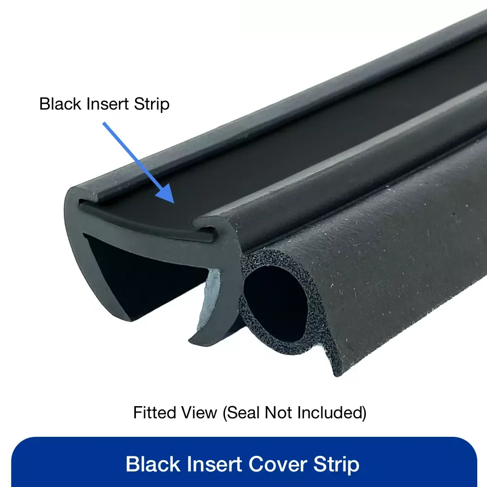 

1M Black 25mm Insert Cover Strip Door Window Weather Strip For Caravan Motorhome Opening Window Rubber Seal Camper Accessories