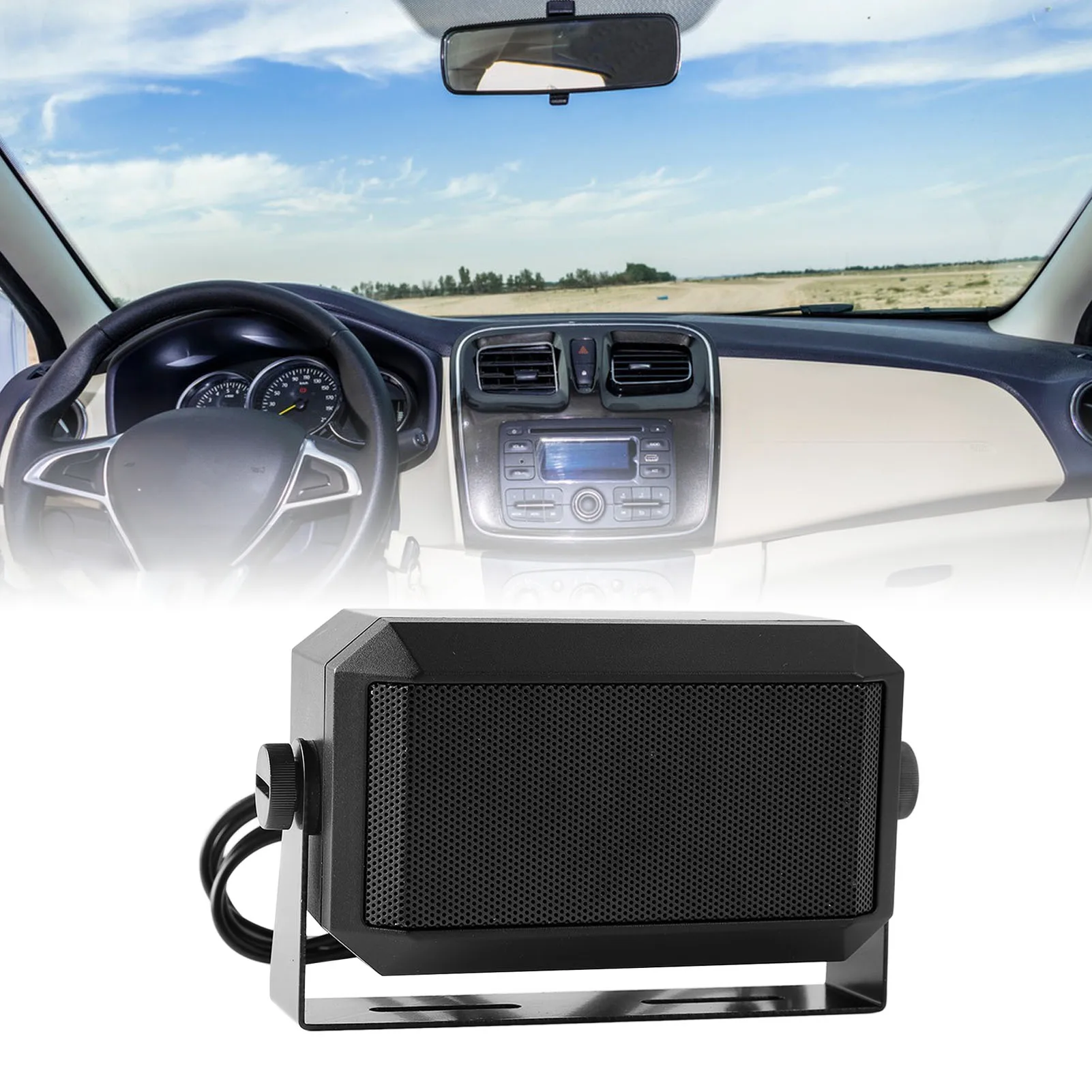 

External Speaker External Speaker Rectangular 3.5mm Plug Car Radio Speaker for Ham Radio CB Radio Scanner Mini External Speaker