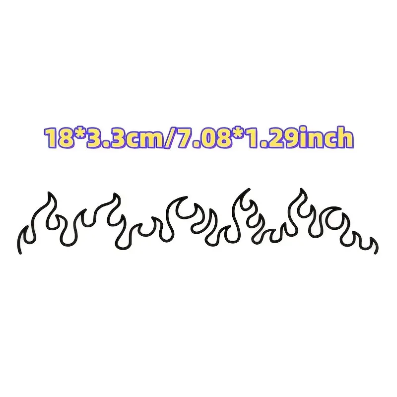 1PC Auto Rearview Mirror Sticker: White Flame Design for Decoration For Car Motorcycle Bicycle Moto Laptop Dashboard Mirror image 6