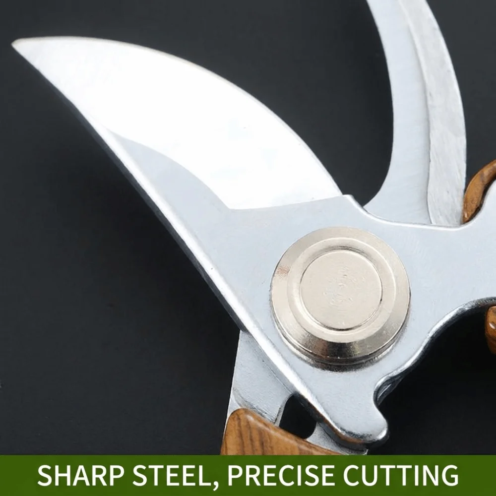 Gardening Tools Wood Grain Garden Pruner Ergonomic Non-Slip Grip Pruning Shears Durable Professional Garden Clippers Garden