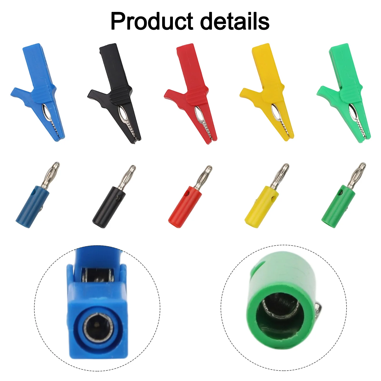 Reliable Multimeter Connection Electrical Testing Kit Crocodile Clips Nylon Housing Material CAT III 600V Rated