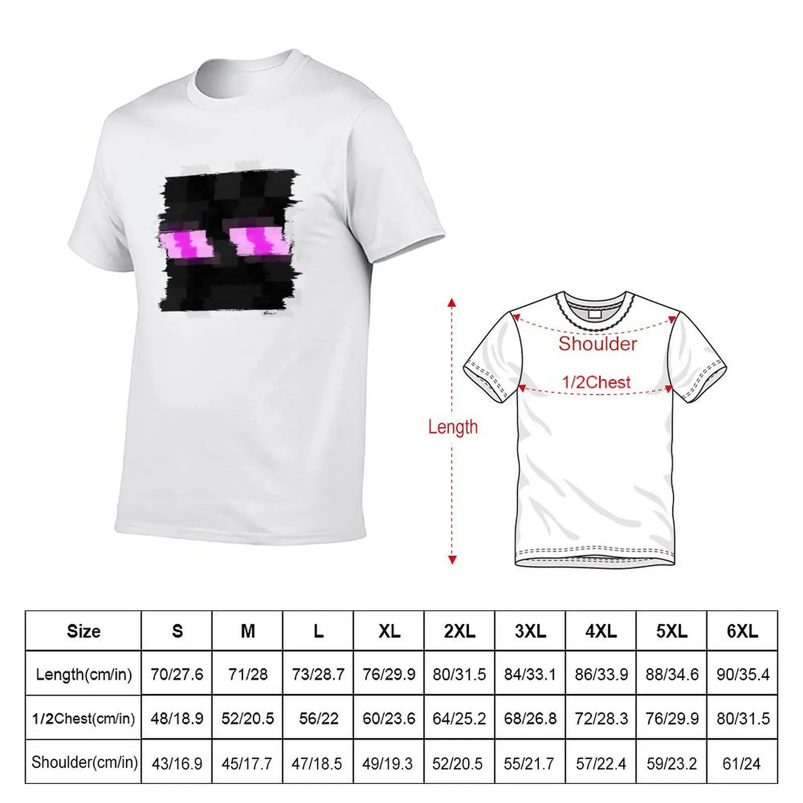 Enderman Face Glitch T-Shirt mens graphic t shirts men t shirt cotton 100% T-Shirt