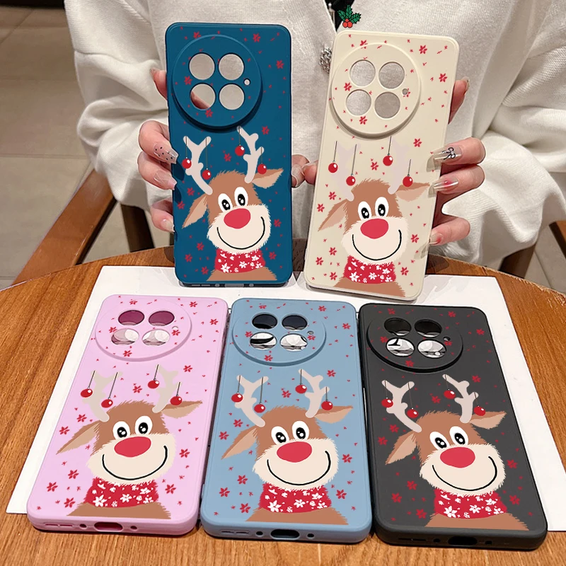 لطيف إِلْكَة عيد الميلاد نمط جراب هاتف ل OnePlus 13 12 13R 12R 11R 5G للصدمات لينة غطاء سيليكون بولي يوريثان ل OnePlus Ace 5 3 2