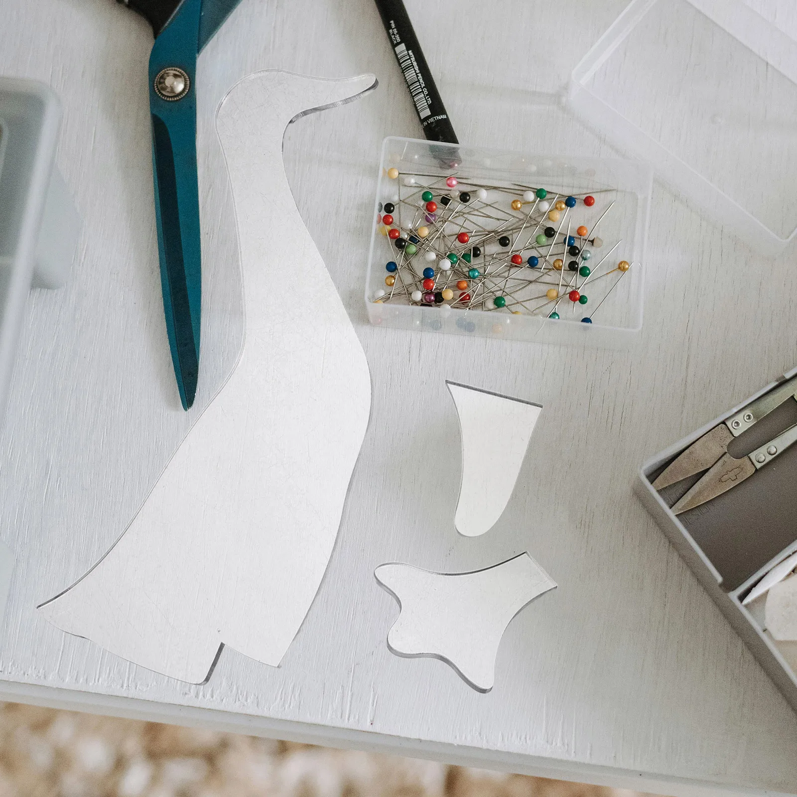 3 قطعة قالب خليط الاكريليك مجموعة الإبداعية محشوة بطة أنماط الخياطة اللحف الإستنسل للمبتدئين الأسرة الحرف