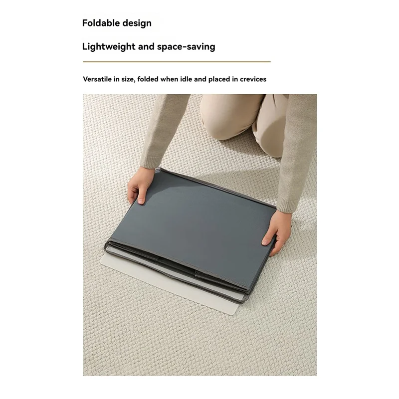 HLZS-حلول تخزين الأحذية للخزانة - عبوتان من منظم الأحذية مع غطاء شفاف ومقابض متينة باللون الرمادي