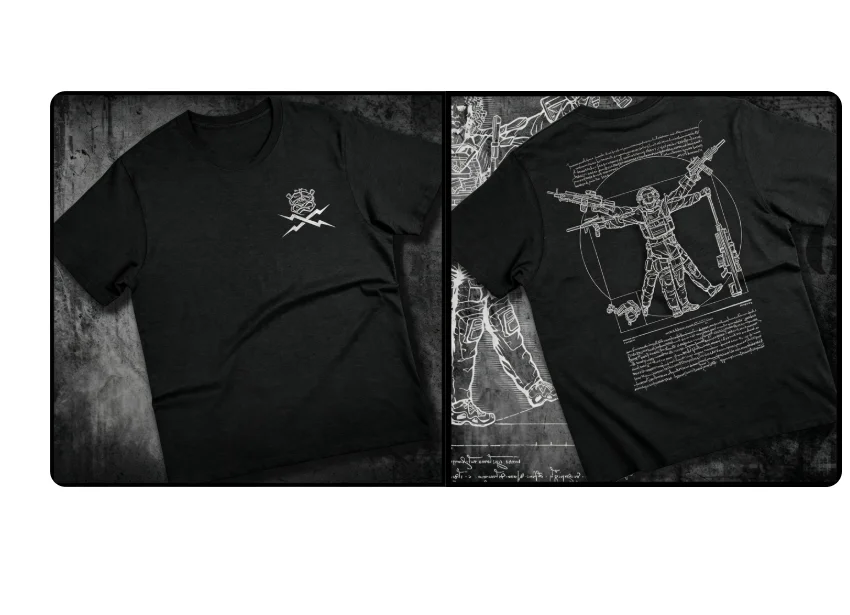 2026Vintage Tactical Vitruvian Man Graphic T Shirt Men Oversized Short Sleeve Tee Da Vinci Sketch Retro Streetwear Grey T-shirt