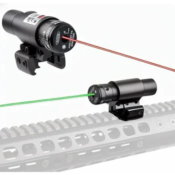 Fucili Red Dot Laser mirini Metal Ar15 Green Dot Laser Red Picatinny Rails Pistol Sights caccia Laser regolabili calibrati