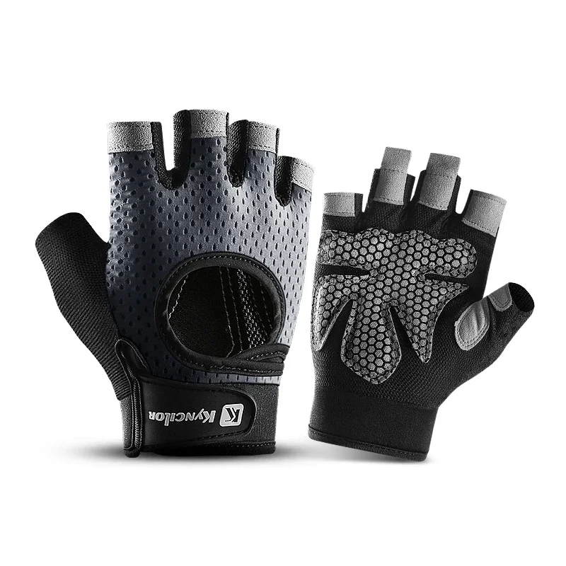 Guantes de Ciclismo de medio dedo para hombre, manoplas antideslizantes resistentes al desgaste, antisudor, transpirables, para pesca, bicicleta y moto