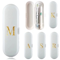 Electric Toothbrush Storage Box Portable Case Electric Toothbrush Handle Universal Case Protective Cover Gold Letter Pattern