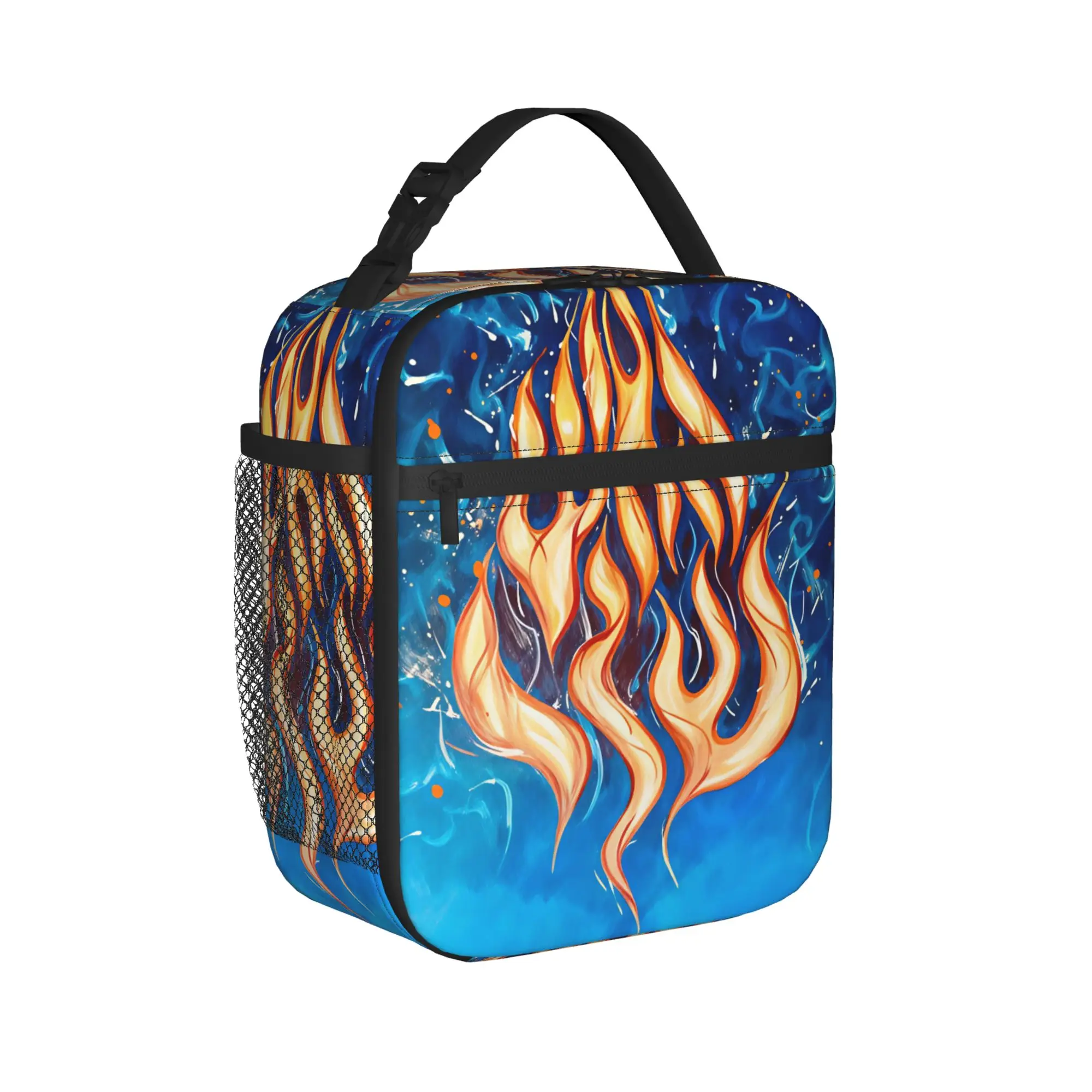My Fire Rebbe Nachman Hebrew  Lunch Bag For Adult  Print Lunch Box Vintage Picnic Cooler Bag Portable Oxford Tote Food Bags