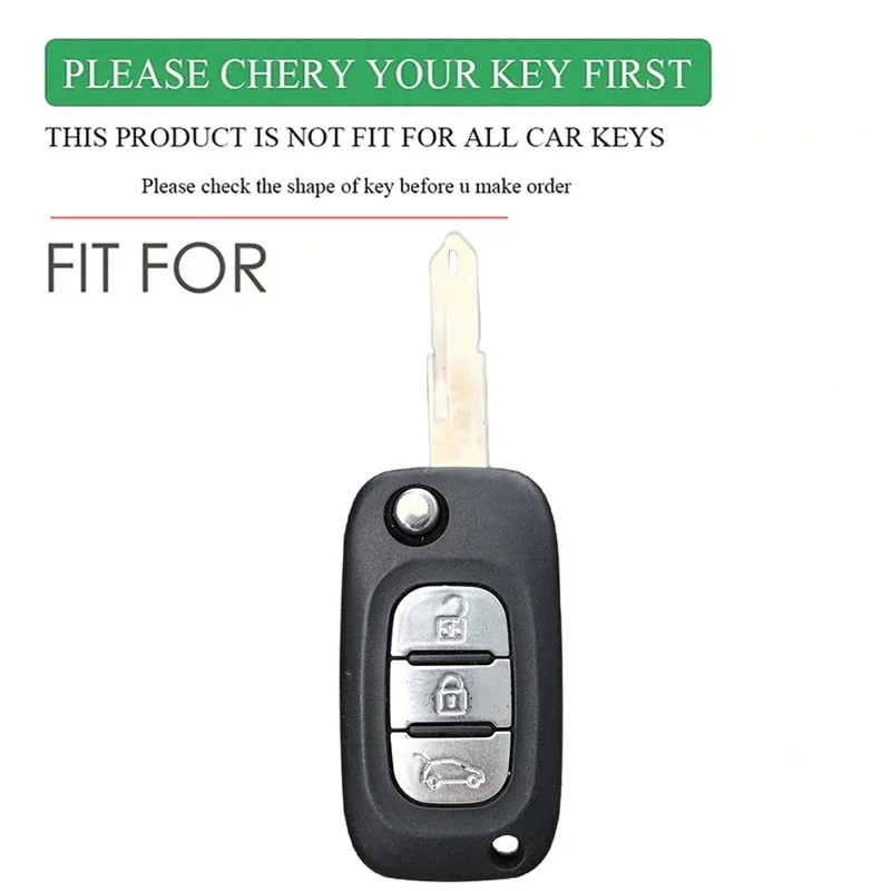 Silicone Car Flip Key Case For Renault Fluence Megane Clio Kangoo Twingo For LADA Priora Vesta Xray Kalina Cover Remote Fob