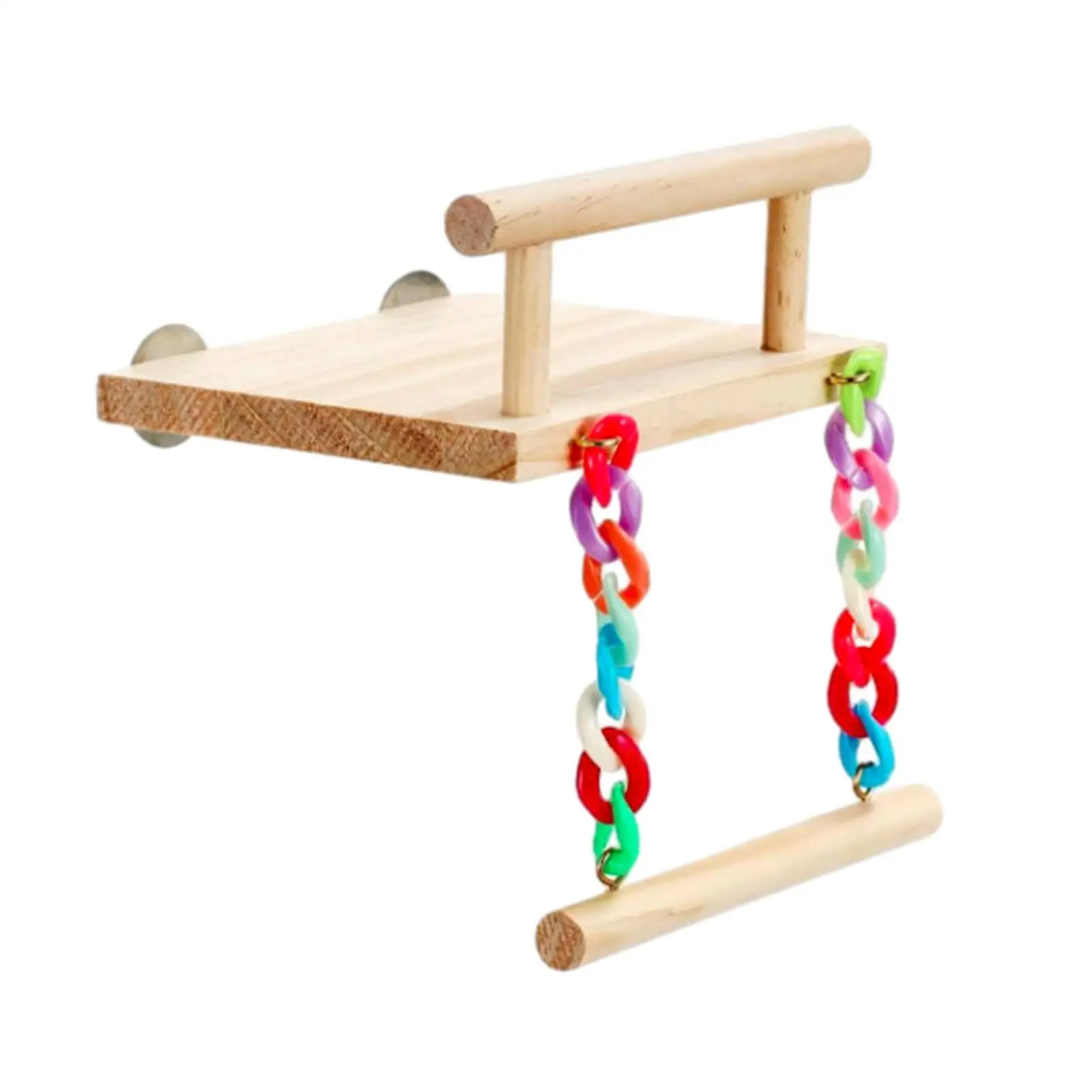 Juguete de madera portátil para loros ninfas, cacatúas y guacamayos - imagen 2