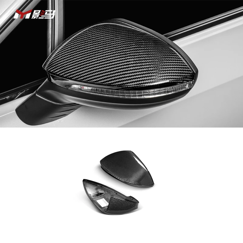 Dry Carbon Fiber Rear View Mirror Covers shell For vw golf 8 mk8 gti pro R-Line car accessory