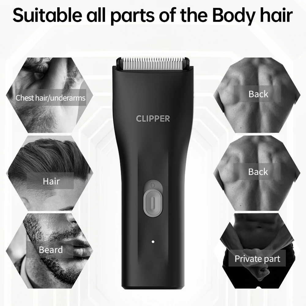 2024 Electric Body Groomer Pubic Hair Trimmer for Men Balls Shaver Clipper Male Sensitive Private Parts Razor Sex Place Face Cut