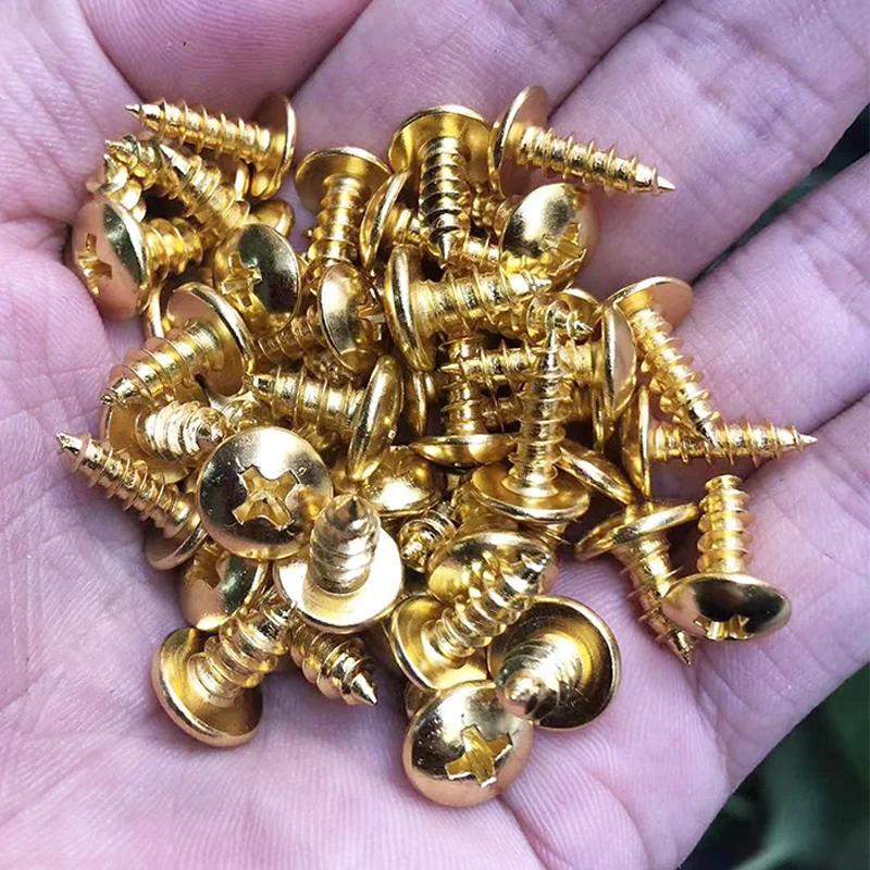 Golden Flat Head Self-Tapping Screws Phillips Screws M3 M3.5 M4 M5