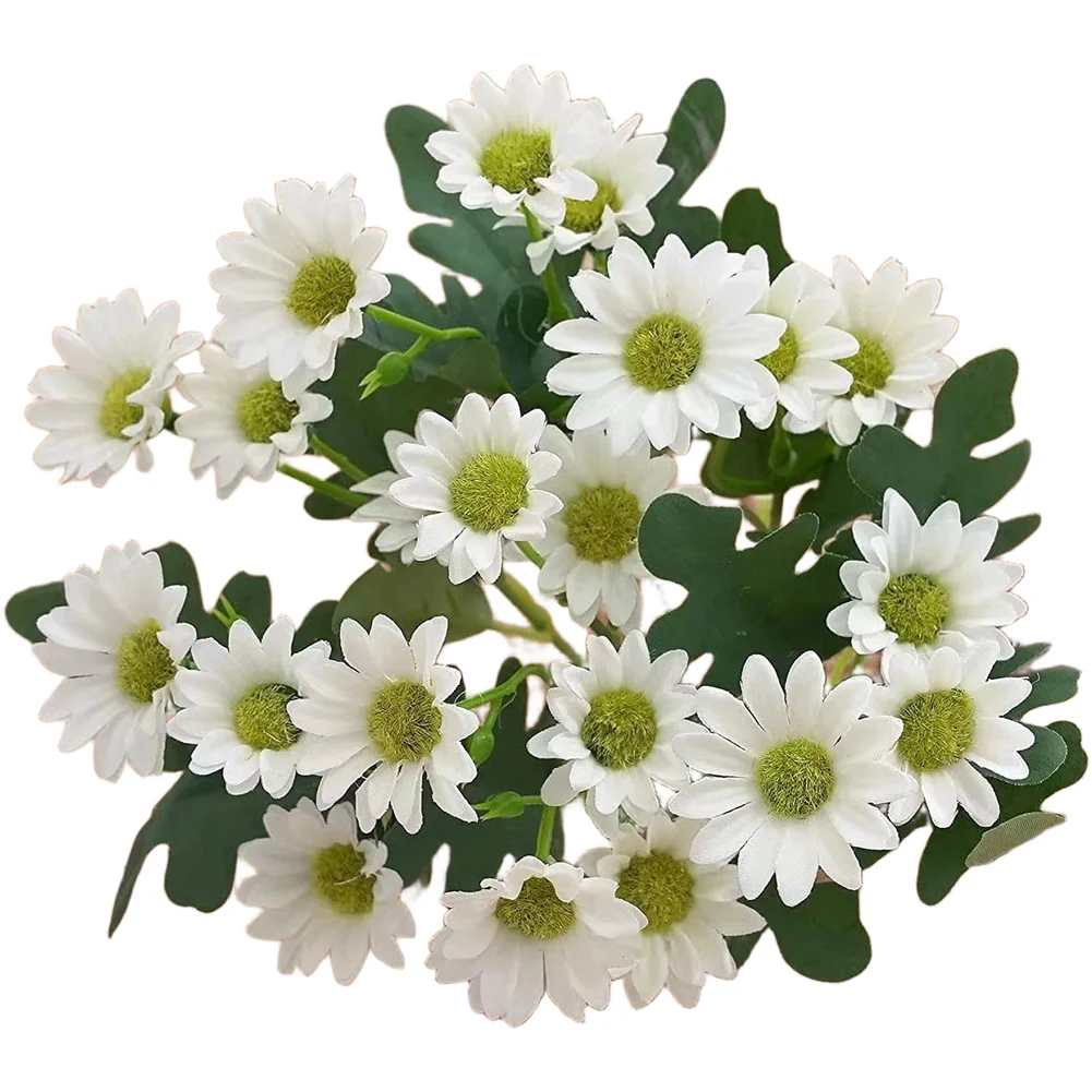 Silk Artificial Chamomile Daisy Flowers 32cm, Fake Bouquet For Home Garden Wedding Decor, Orange Yellow White Pink Red