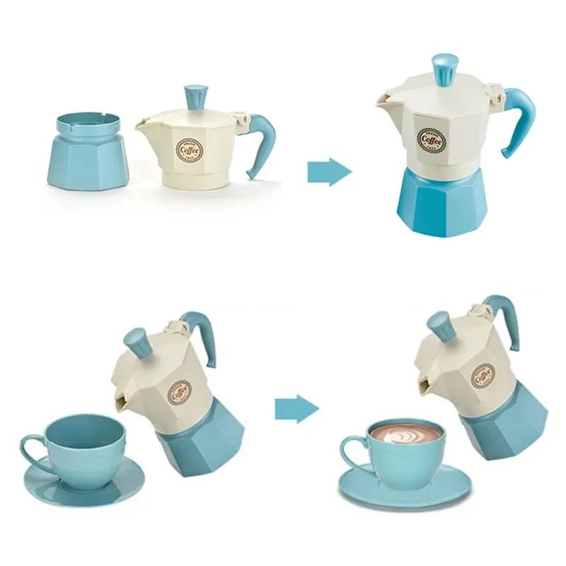 Simulação Coffee Tableware Set para Crianças, DIY Afternoon Tea Game, Brinquedos Educativos, Play House, Cozinha ao ar livre, 11pcs