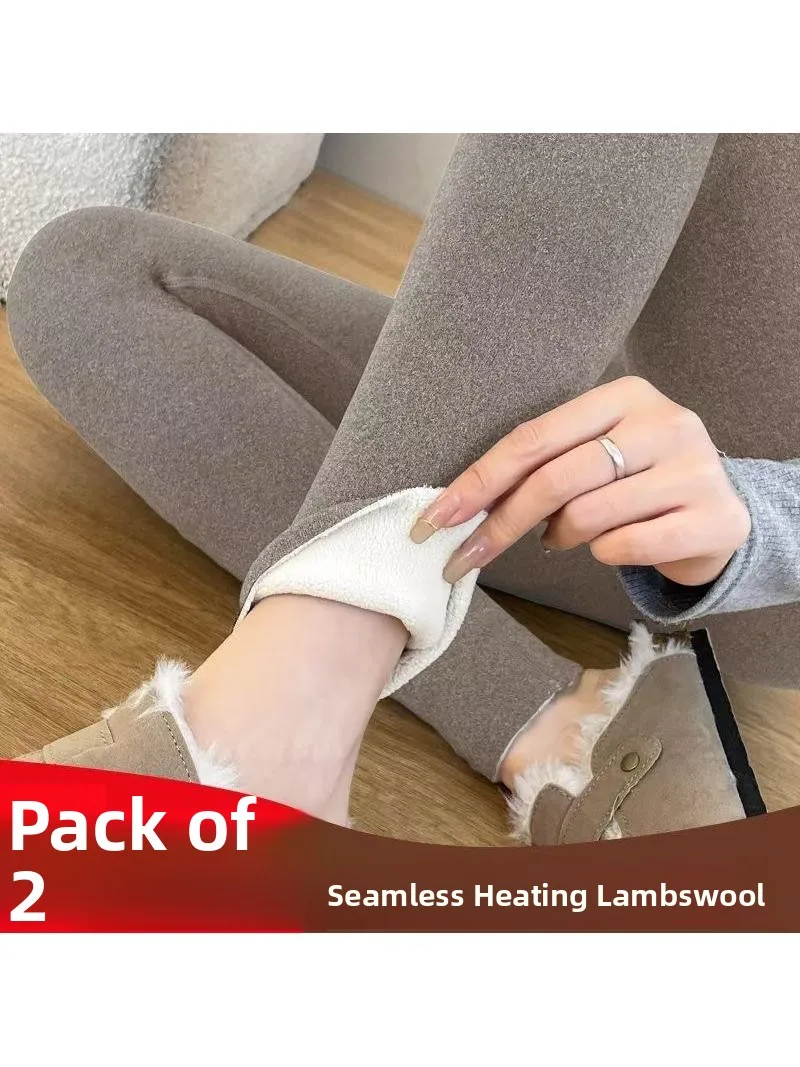 Women's Fce Lined High Waist Yoga Pants Autumn Winter Sle Warm Abdomen Control ark Skin Pants Innerwear Outerwear